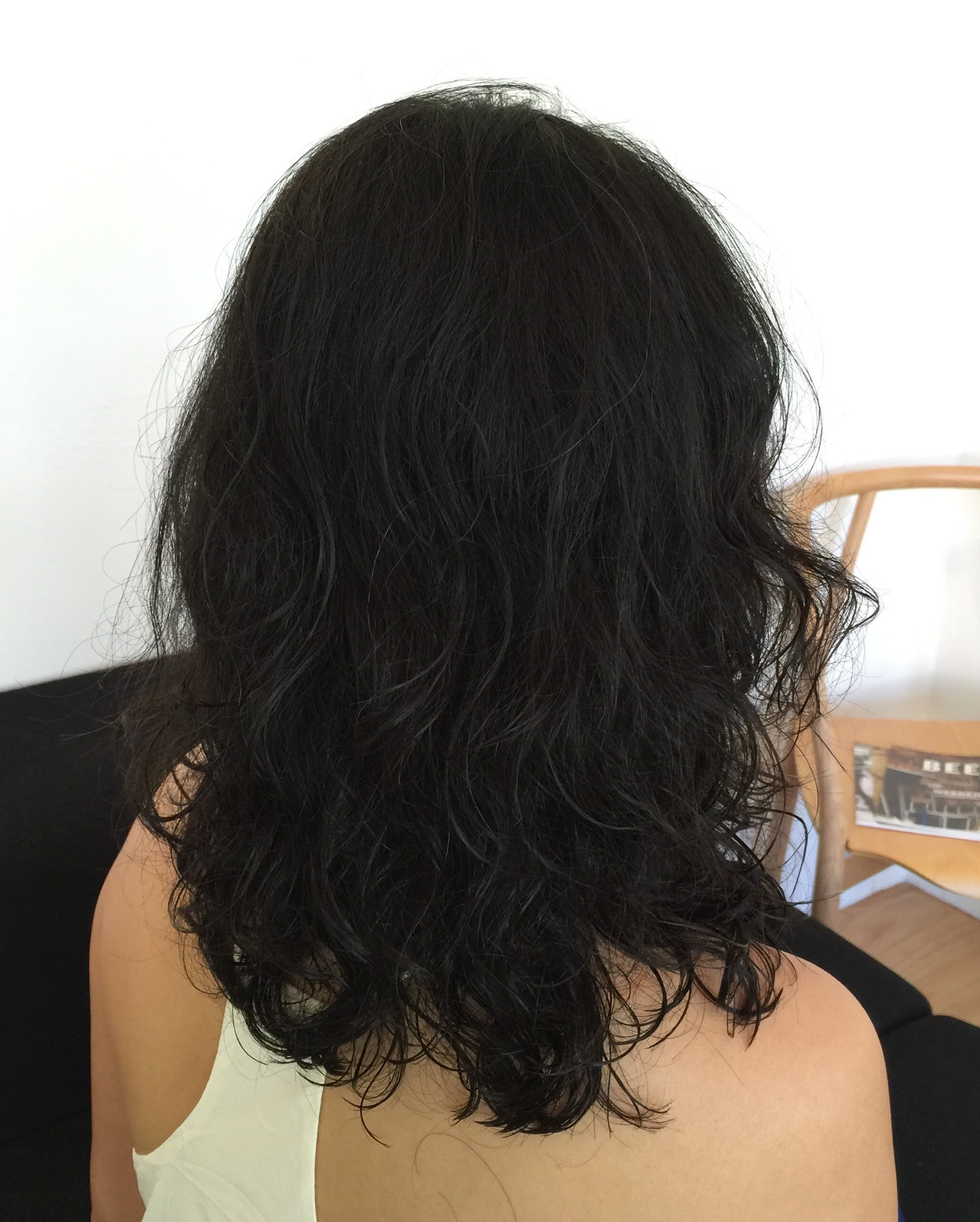 My “usual” hair”, pre-CGM. Taken after a haircut. Looks like 2A curls. 😬